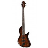 Harley Benton MSB-5 Black Flame Burl