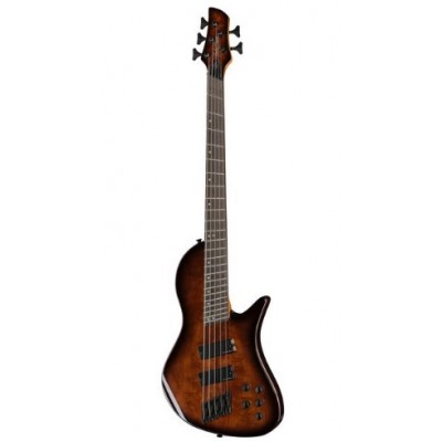 Harley Benton MSB-5 Black Flame Burl
