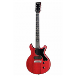 Harley Benton DC-Junior FAT Faded Cherry